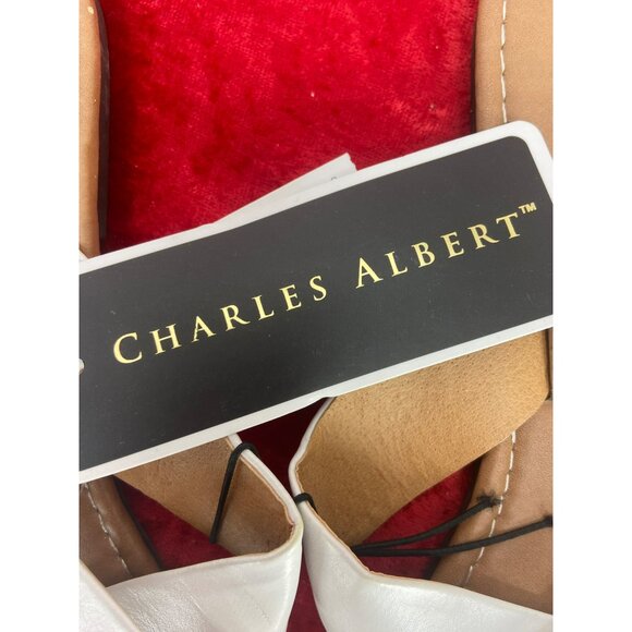 Charles Albert White Cross SizeMedium Women's Sandals - Picture 3 of 5